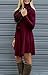 MOLERANI Women's Solid Long Sleeve Casual Loose T-Shirt Dress (L, Wine Red)