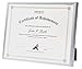 Golden State Art, 8.5x11 Aluminum Frame, Real Glass, Metal Frame for 8.5 by 11 inch Document, Certificate, Diploma. with Easel Stand (Silver 1pack)