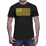 HAASE UNLIMITED Mens Golden American Flag - Gold Flag T-shirt