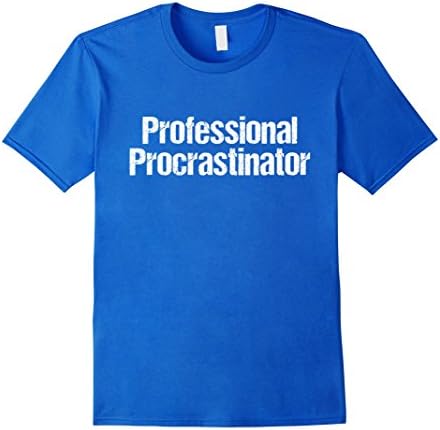 Men's Professional Procrastinator Couch Potato Lazy T-Shirt Large Royal Blue