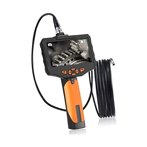 Endoskopkamera Inspektionskamera 3,9mm Industrial Endoskop Boreskop 6 LED-Leuchten mit 4,5 Zoll HD 1080P-Display…