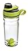 Rubbermaid Shaker Cup for Protein Shakes - 20-Ounce Protein Shaker Bottle for Mixing Whey Protein Powder, Juice, and Smoothies - BPA-Free, Comes with Finger Loop and Blender Paddle Ball - Green,Black