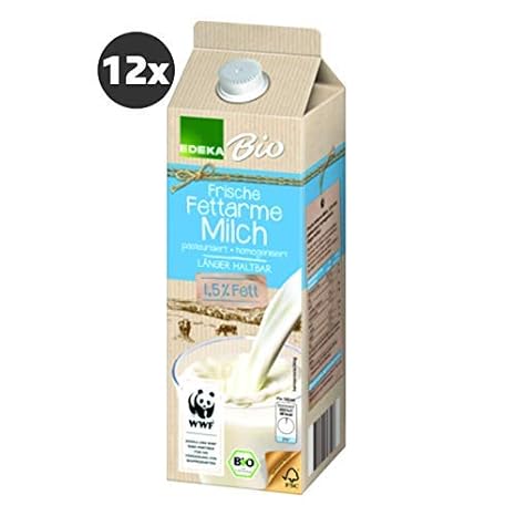Edeka Bio H Milch 1 5 12x1l Amazon De Lebensmittel Getranke