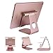 iPad Stand Tablet Holder, Oenbopo Anti-Slip Rotatable Aluminum Tablet Stand Desktop Holder Adjustable Charging Dock for iPad Pro 9.7/12.9 , iPad Air, Samsung Tablet and iPhone Samsung(Rose Gold)