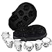 CLEARANCE SALE 3D Skull Ice Mold, YATWIN Silicone Ice Cube Trays Skull Ice Cube Mold with Lids 6 Cavity Ice Cube Maker BPA Free and No Odor for Whiskey Cocktail Wine and Beverages