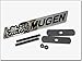 High performance parts 3D Mugen Racing Grill Grille Emblem Black and Silver Universal Fit All Vehicles