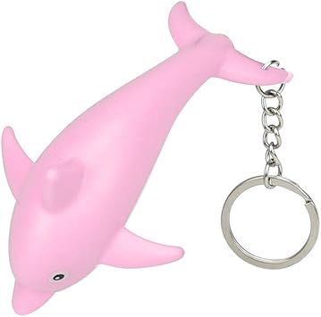 Amazon Co Jp Weiyun かわいいイラスト入りイルカ キーリング キーホルダー 子供用 キュートなledライト サウンドキーチェーン ポリ塩化ビニル製オーナメントペンダント キーフォブキーリング キーチェーン 5中留 ハンドバッグのデコレーション用キーギフト 1個 ピンク