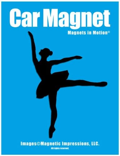 Ballet Dancer Car Magnet Black