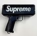 Rapid$Gun Money Gun Toy - Make it Rain Real Money Dispenser - Supreme Dollar Shooter - Paper Money Spray + 300 Prop Money + 2 Sets of Battery Included (Black, 9V Battery)