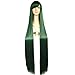 Angelaicos Women's Fiber Straight Cosplay Party Costume Wig Long Green 47 Inches
