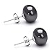 Black AA 6-10mm Freshwater Cultured Pearl Earrings Stud Sterling Silver Settings Cultured Pearls Earring