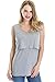 Smallshow Women's Modal Sleeveless Maternity Nursing Tank Tops X-Large,Black-Grey