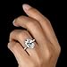 Erllo 925 Sterling Silver Women Wedding Rings 5 Carat Oval Cut Cubic Zirconia Engagement Ring