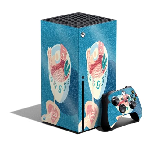 Glossy Glitter Gaming Skin Compatible with Xbox Series X Bundle - Ramen Bowl -…