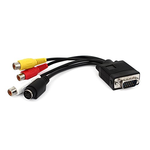 VGA SVGA to S-video 3RCA TV AV Converter Cable Adapter 18cm 7