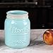 Wide Mouth Mason Utensil Holder - Large Ceramic Kitchen Utensil Holder - Rustic Farmhouse Caddy Organizer For Cooking Utensils, Spatula, Accessories - Beautiful Farm House Countertop Crock Decor
