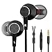 VOHECHS Earphones with Microphone, Headphones with Powerful Bass, Noise Isolating Earbuds Wired, 3.5mm Jack, S/M/L Ergonomic Ear Buds for iPhone, Apple, Samsung, Android, Gaming, Switch, Black