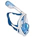 Zeeshy Full Face Snorkel Mask, 180º Panoramic View Diving Scuba Mask Easy breath with Anti-Fog and Anti-Leak with Adjustable Head Straps Design for Adults,Youth,kids ( BLUE-XS/S )
