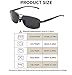 wearPro Polarized Ultralight Rectangular sunglasses for Men 100% UV Protection WP9006(Black gun)