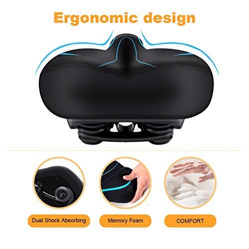 image for KeShi Bike Seat, Comfortable Bike Seats for Men and Women - Universal 