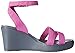 crocs Women's Leigh Wedge, Wild Orchid/Charcoal, 8 B(M) US