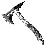 CIMA Tactical Tomahawk Tactical Survival Hunting Camping Axe, Nylon Glass Fiber Handle/Nylon Sheath (Skull)
