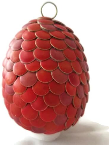 Handmade Ornament Magical Color Changing 3" Dragon or Phoenix Egg Red to Yellow
