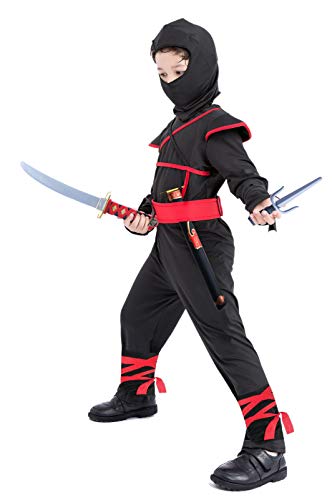 Halloween Costumes for Boys Toddler Ninja Ninjago 3T 4T 4-6 6-8 8-10 10-12 Black - Thumbnail 2
