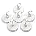 CMS MAGNETICS - (6-Pack 32mm Ceramic Hooks White 5-Pound Sheer and 13-Pound Pull Force Rating, Strong Magnet Hooks for Office, Refrigerator, Magnetic Board, Closets