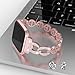 Wearlizer Compatible with for Fitbit Versa/Versa 2 /Versa Lite/Versa SE Bands for Women Dressy Accessories Silver Small Large for Fitbit Versa Smartwatch (Rose Gold)