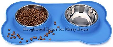 Hubulk Pet Dog Bowls 2 Stainless Steel Dog Bowl with No Spill Non-Skid Silicone Mat + Pet Food Scoop Water and Food Feeder Bowls for Feeding Small Medium Large Dogs Cats Puppies (S - Image 5