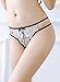 Sexyangels Womens Open Crotch Underwear Thongs Lace G-Strings Sexy Panties, White Embroidering, One Size