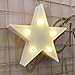 LED Plastic Star Night Light,Nursery Light Wall Decor for Christmas,Birthday Party,Kids Room, Baby Room Table Lamp(White)