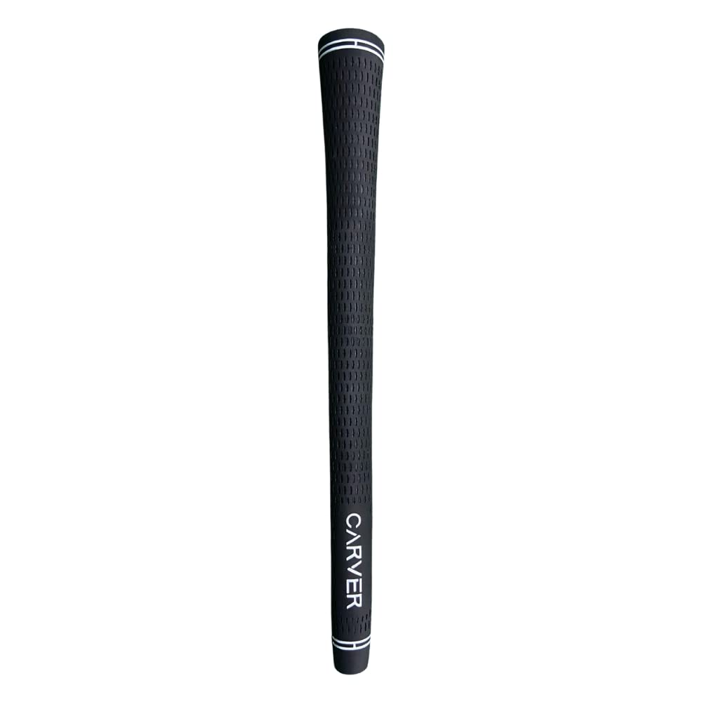 Carver Golf Grips - Standard/Midsize - Black Rubber Golf Club Grip - All Weather Performance (Standard)