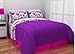Latitude Teen Reversible Bright Pink, Purple, White Hearts Bedding Queen Comforter for Girls (5 Piece in a Bag)
