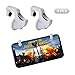 COCASES Mobile Game Controller for PUBG Sensitive Shoot and Aim Battle Royale L1R1 Cellphone Game Trigger Joystick for Rules of Survival -2 Triggers White