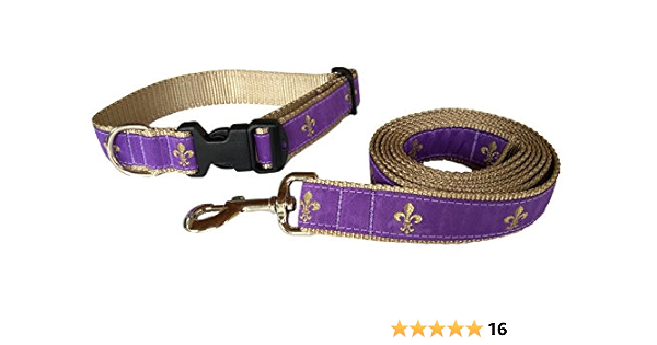 fleur de lis dog collar