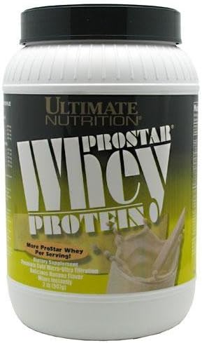 ULTIMATE NUTRITION PROSTAR WHEY BANANA, 2LB Tub by Europa Sports Products