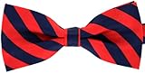Tok Tok Designs® Handmade Men's Bow Tie - B26 (Silky Navy & Red)