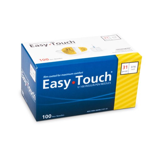 Easy Touch 831361 Pen Needles 31 Gauge, 3/16″ (Pack of 100)