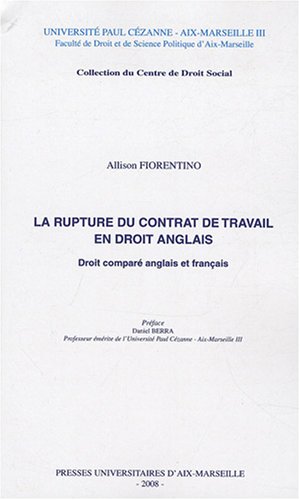 La  rupture du contrat de travail en droit anglais