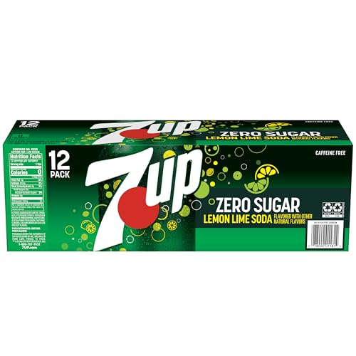 ZERO SUGAR 7-UP SODA, 12 OZ., PACK OF 12