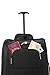 5 CITIES 22x14x9 Airline Approved Delta United Southwest & More | CarryOn for Men & Women | Luggage Carry Bag Rolling Travel Suitcase With Large Capacity | Lightweight Small Hard/Soft Trolley (Black)