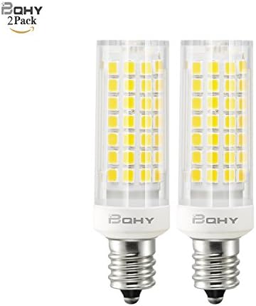 Bqhy LED E12 Base Bulb 6W, 60 Watt E12 Incandescent Equivalent, Non-Dimmable E12 Light Bulb Warm White 3000K, 650-Lumens(Pack of 2)