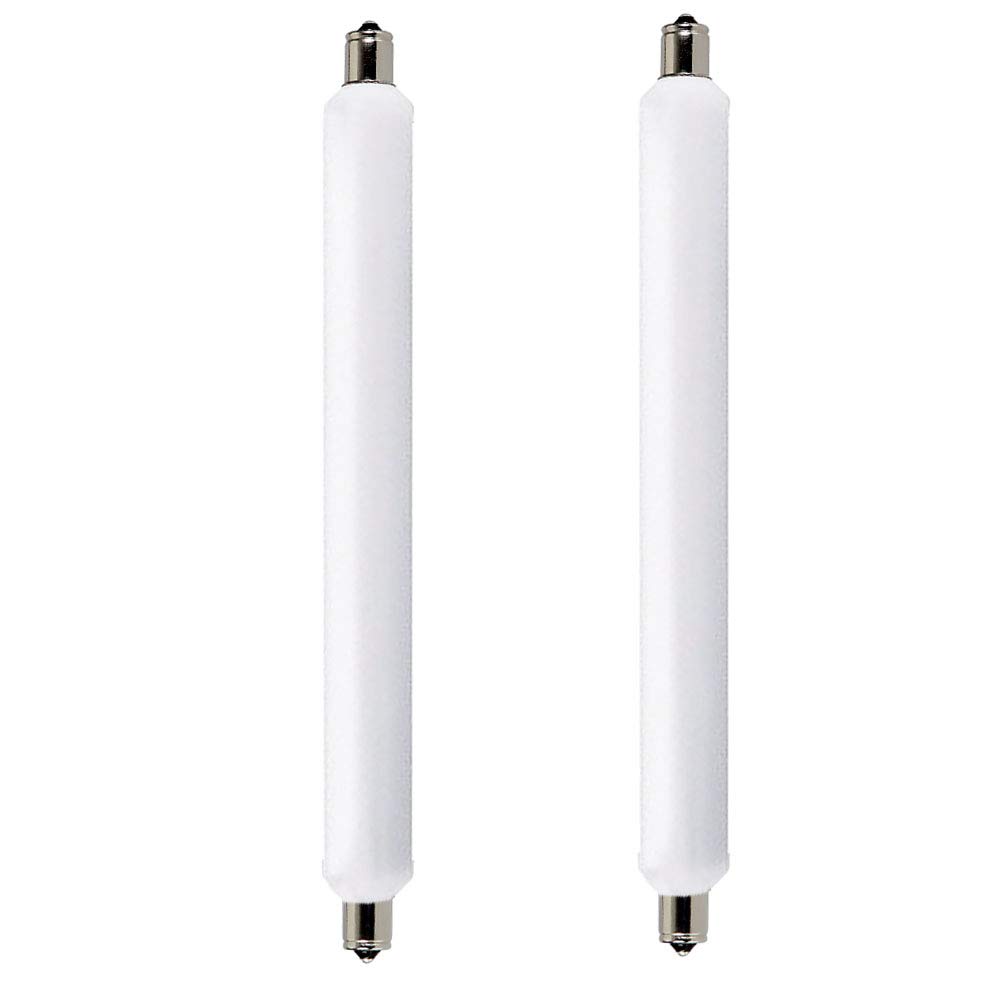 JQslight S15s LED Bulb 284mm, 6W S15 Strip Light T25 Tubular Lamp 180° S15 Double Ended LED 284mm 60w Halogen Replacement for Mirrors, Under Kitchen Light Fittings, Warm White 3000K(2-Pack)