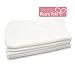 Heart Felt 100% Natural Baby Wipes - 5 Extra-Large Reusable Wipes for Wipes, Wash Cloths and Dribble Bibs. Versatile, Soft and Gentle on Baby's Skin.