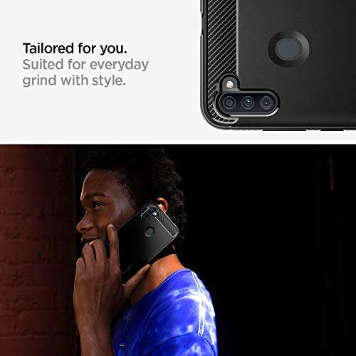 Spigen Rugged Armor Back Cover Case Designed for Samsung Galaxy M11 / A11 - Matte Black
