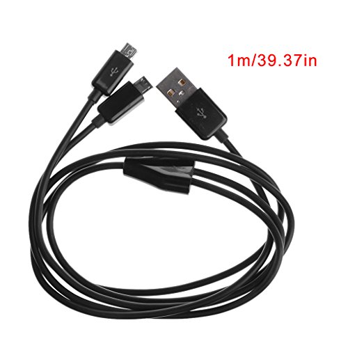 Itlovely Portable USB 2.0 Type A Male to Dual Micro USB Male Splitter Y Charging Data Cable - Thumbnail 6