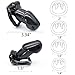 Comfortable Chastity Device Men, Adjustable Chastity Cage with 4 Rings, Biosourced Resin Cock Cage Penis Ring Chastity Belt Adult Game Sex Toy Black