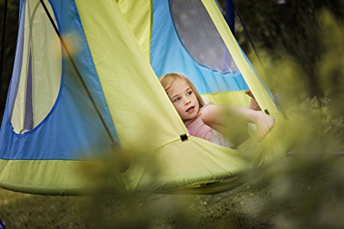 HUDORA Zeltbezug Cosy Castle - Zeltüberzug für HUDORA Nestschaukel 90 & 110/120 in blau/Lemon - Polyester-Schaukelzelt für Innen- & Außenbereiche - Schaukelüberdachung für Kinder & Erwachsene – Bild 4
